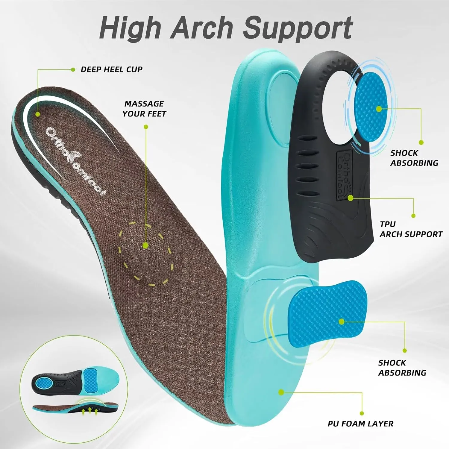 OrthoComfoot Men's Orthopedic Leather Ankle Boots: Comfortable Casual Arch Support Plantar Fasciitis Walking Shoes, Orthotic Flat Feet Tennis Work Sneakers for Foot and Heel Pain Relief