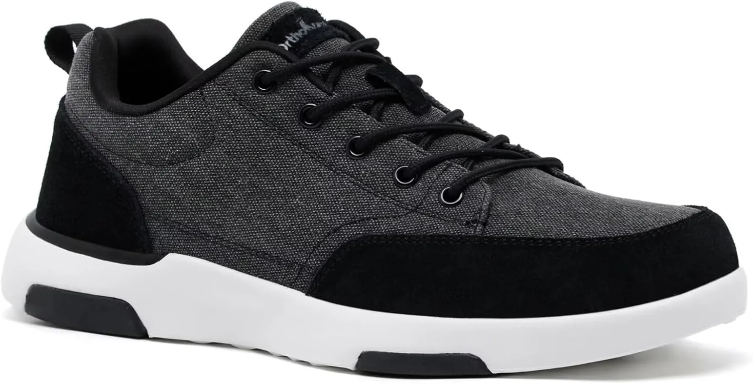 OrthoComfoot Men's Orthopedic Walking Shoes with Arch Support: Comfortable Cushioned Shoes for Plantar Fasciitis Relief, Breathable Orthotic Fashion Sneakers for Foot and Heel Pain