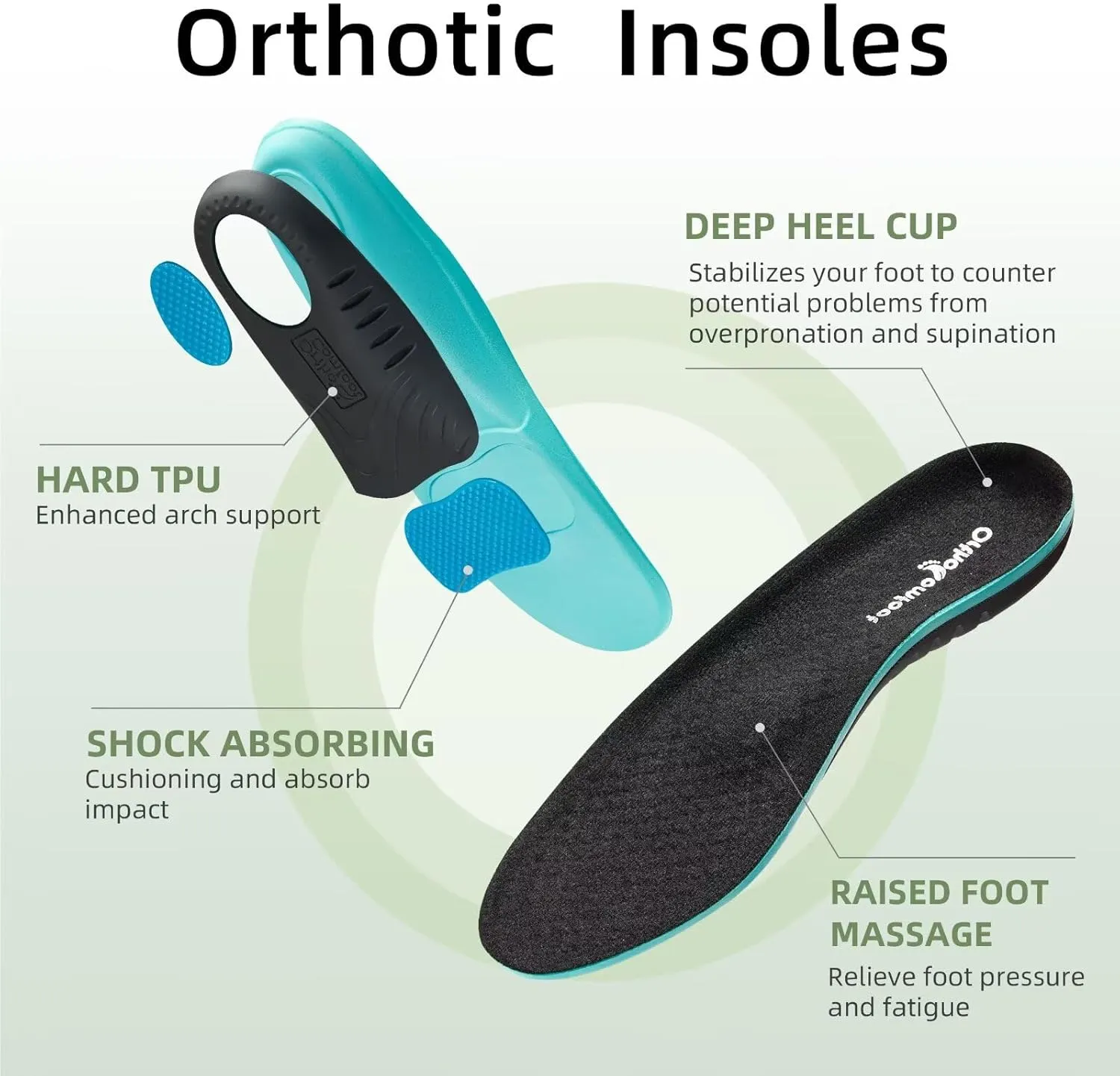 OrthoComfoot Men's Orthopedic Walking Shoes with Arch Support: Comfortable Cushioned Shoes for Plantar Fasciitis Relief, Breathable Orthotic Fashion Sneakers for Foot and Heel Pain