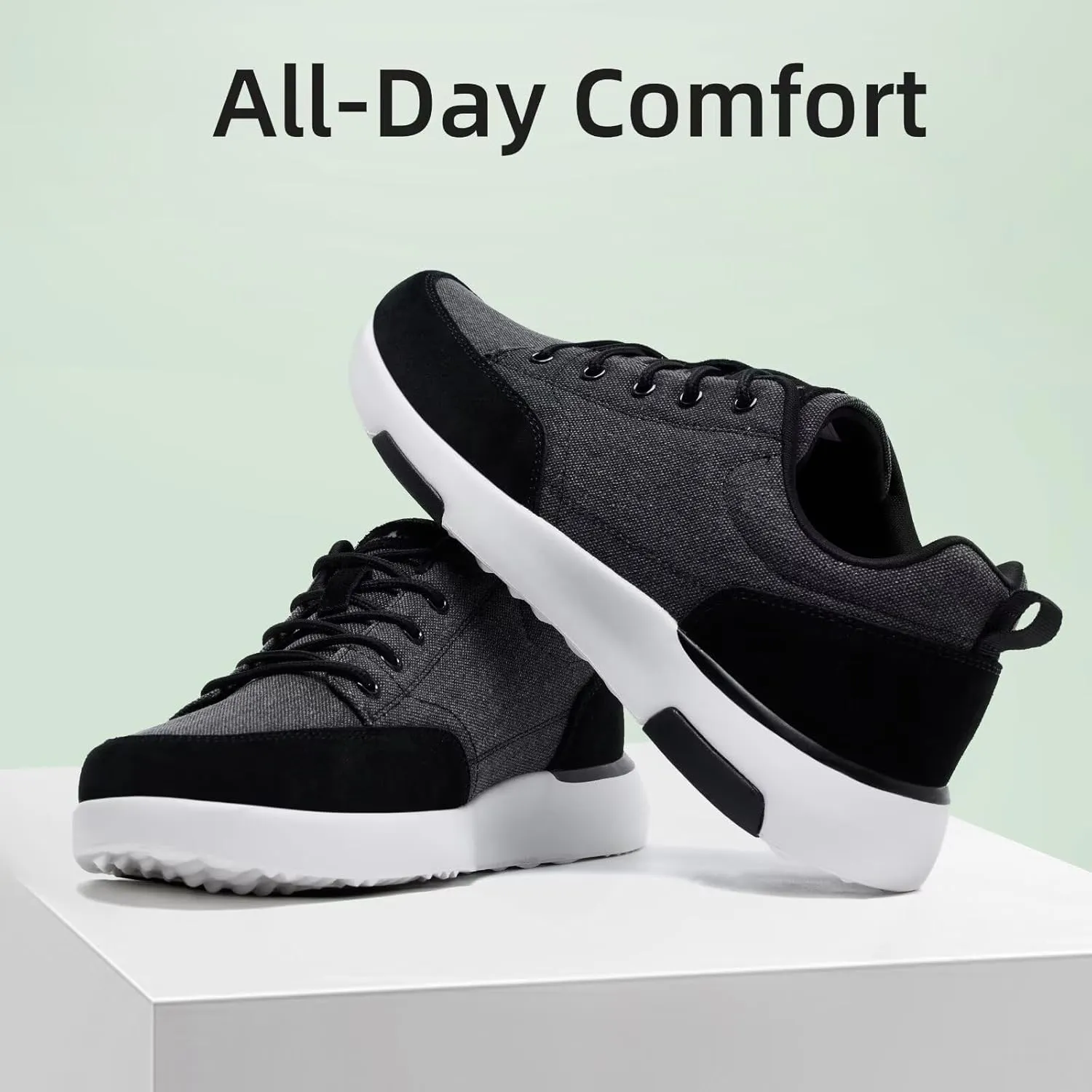 OrthoComfoot Men's Orthopedic Walking Shoes with Arch Support: Comfortable Cushioned Shoes for Plantar Fasciitis Relief, Breathable Orthotic Fashion Sneakers for Foot and Heel Pain