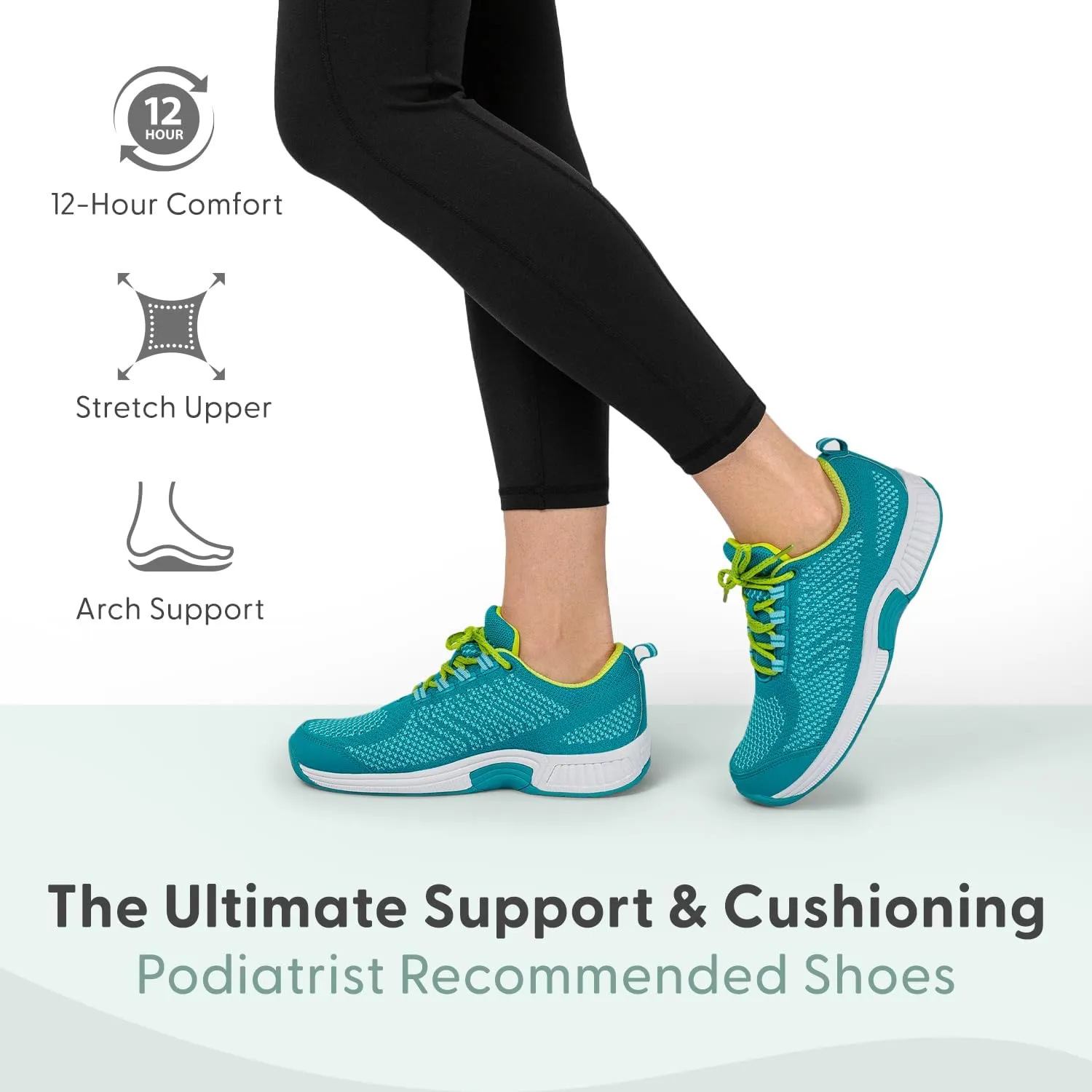 Orthofeet Women's Orthopedic Knit Coral Sneakers