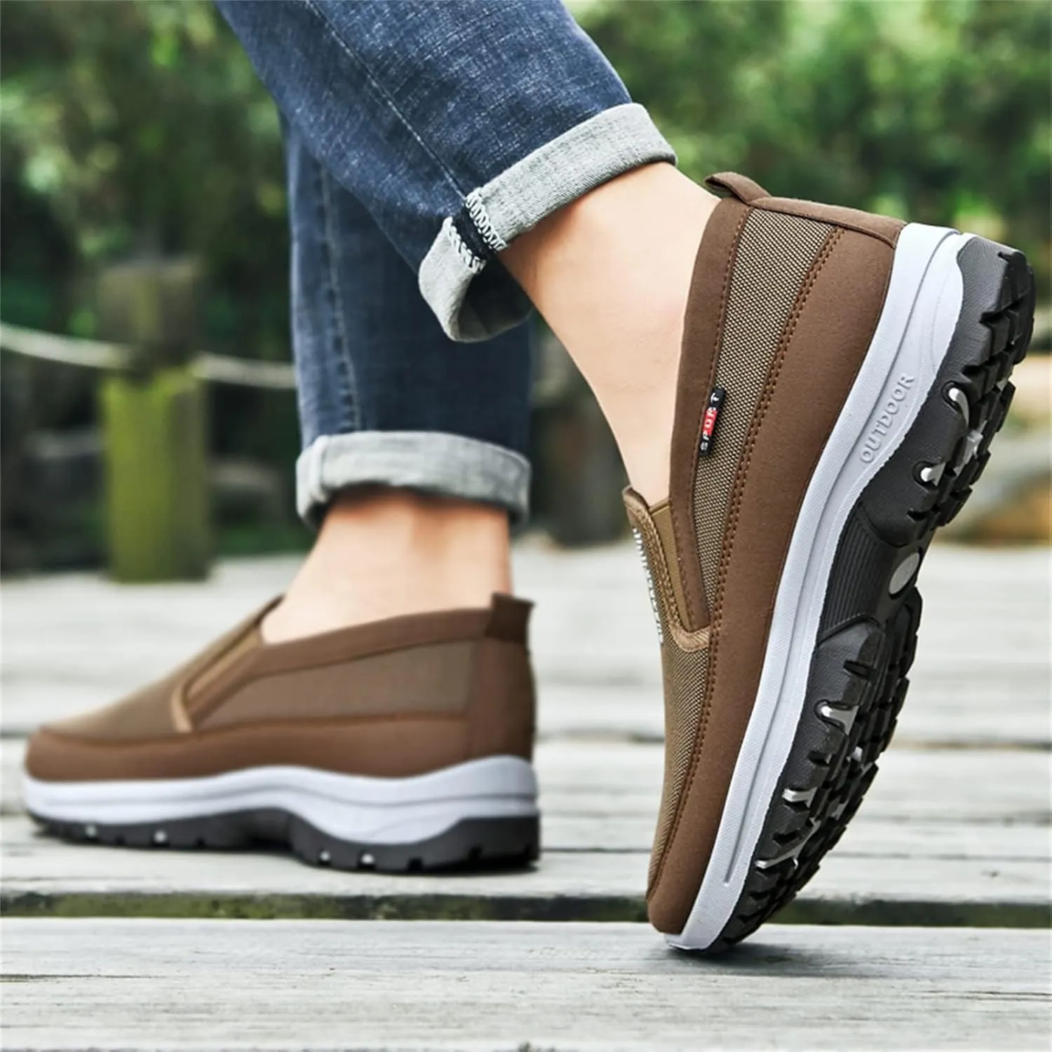 Orthopedic Shoes for Men Hiking Shoes Non-Slip Outdoor Walking Sneakers with Arch Support Walking Loafers