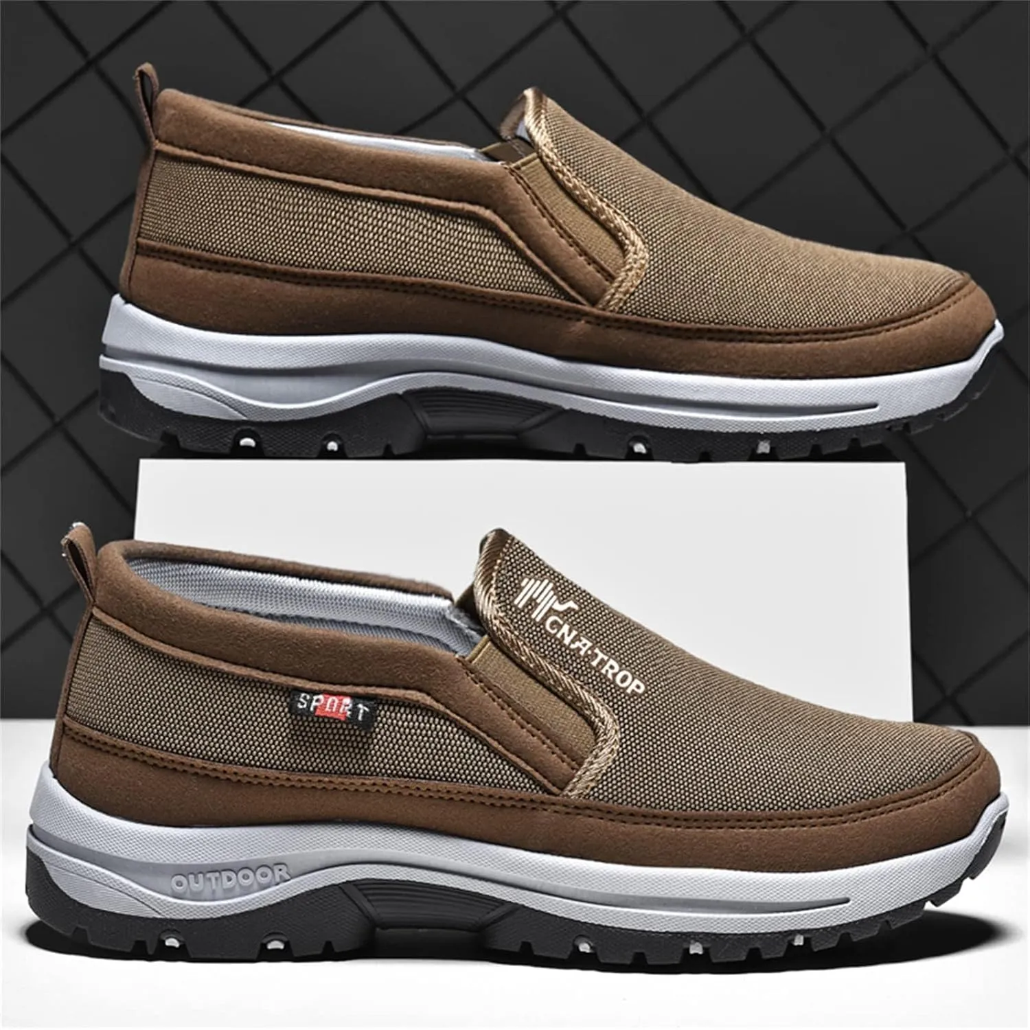 Orthopedic Shoes for Men Hiking Shoes Non-Slip Outdoor Walking Sneakers with Arch Support Walking Loafers