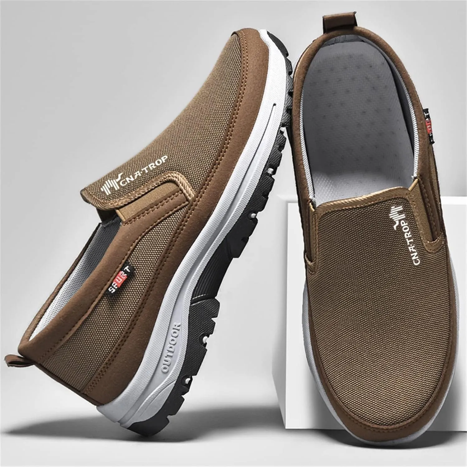 Orthopedic Shoes for Men Hiking Shoes Non-Slip Outdoor Walking Sneakers with Arch Support Walking Loafers