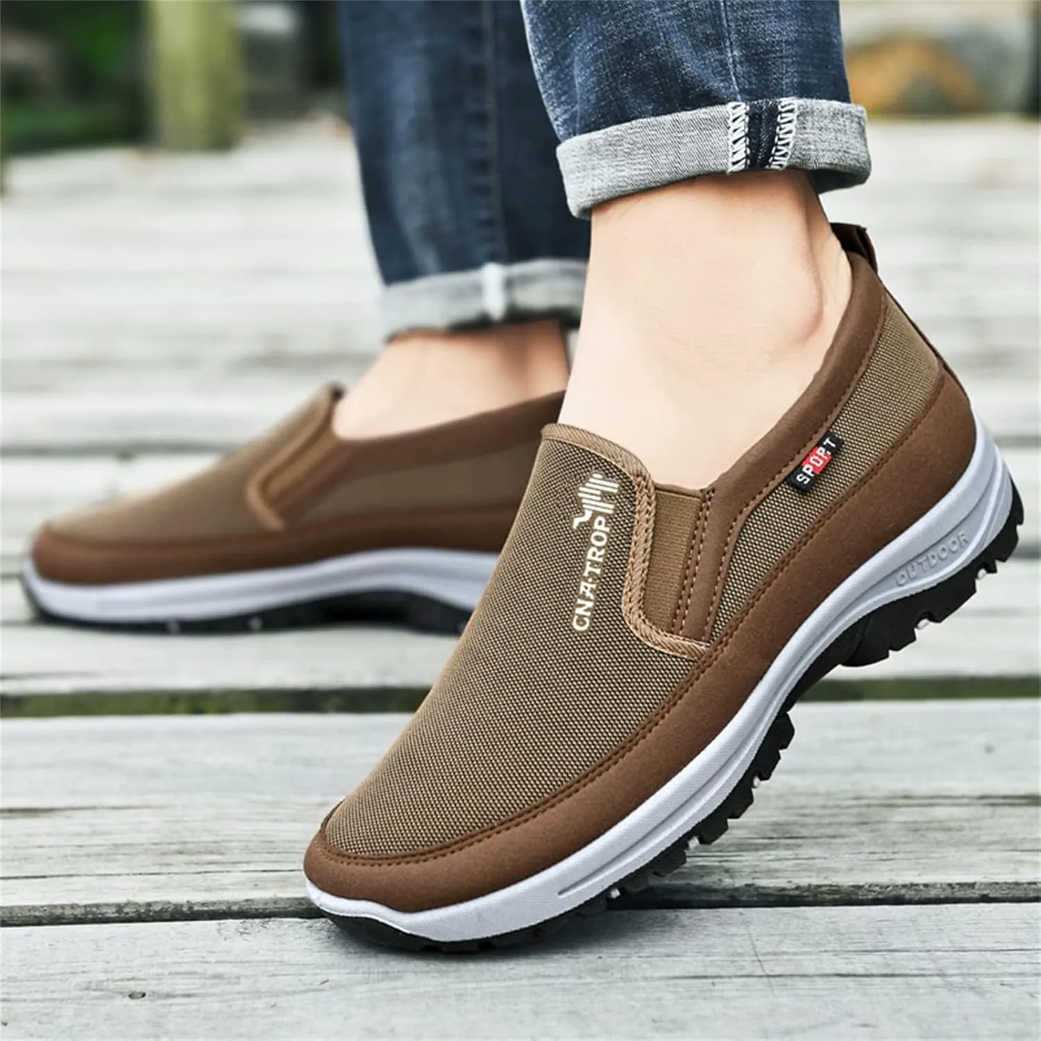 Orthopedic Shoes for Men Hiking Shoes Non-Slip Outdoor Walking Sneakers with Arch Support Walking Loafers