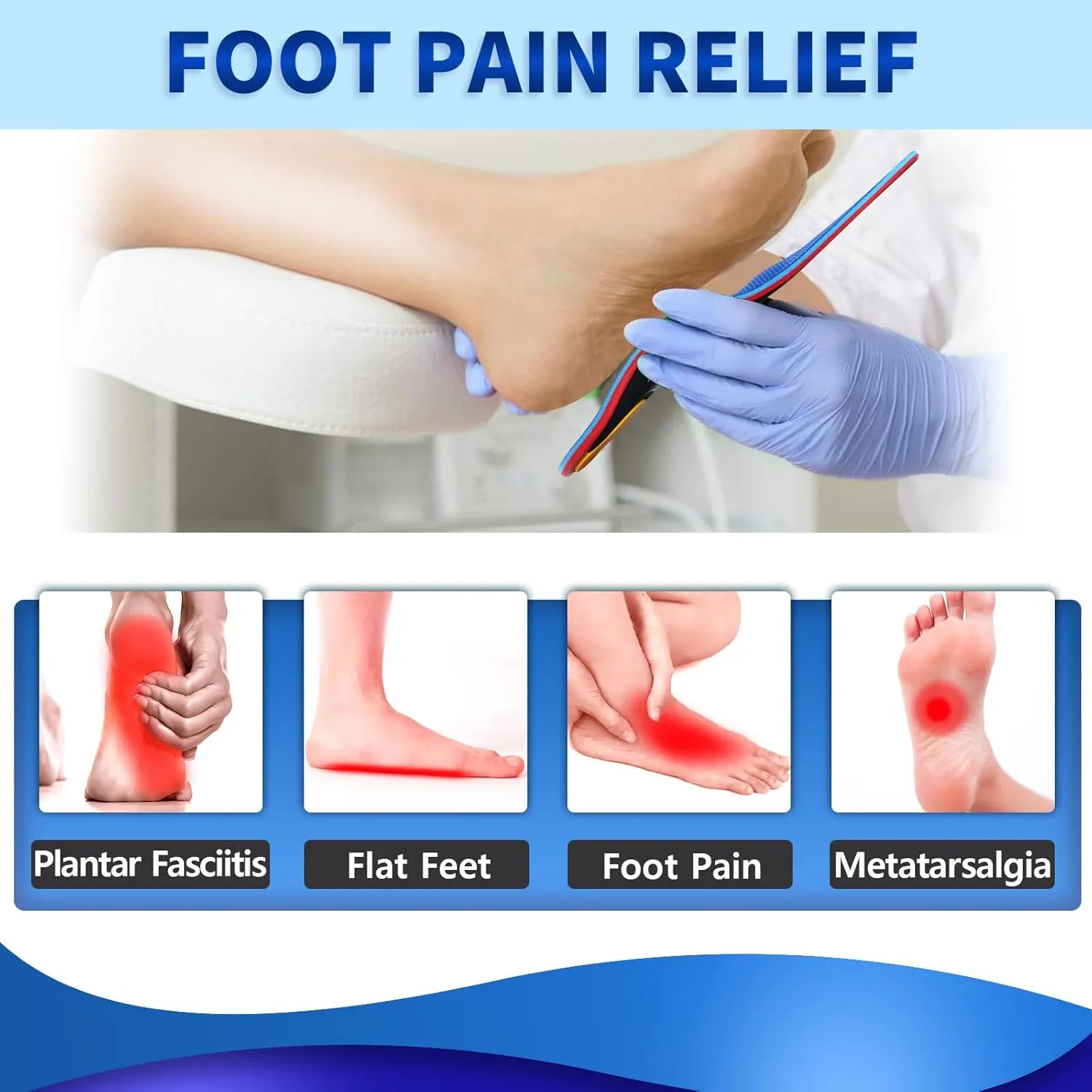 Orthotic Flat Feet Arch Support Insoles - Metatarsal Orthotic Insole Arch Supports Inserts for Metatarsalgia, Plantar Fasciitis, Ball of Foot Pain Relief - Morton’s Neuroma Shoe Inserts