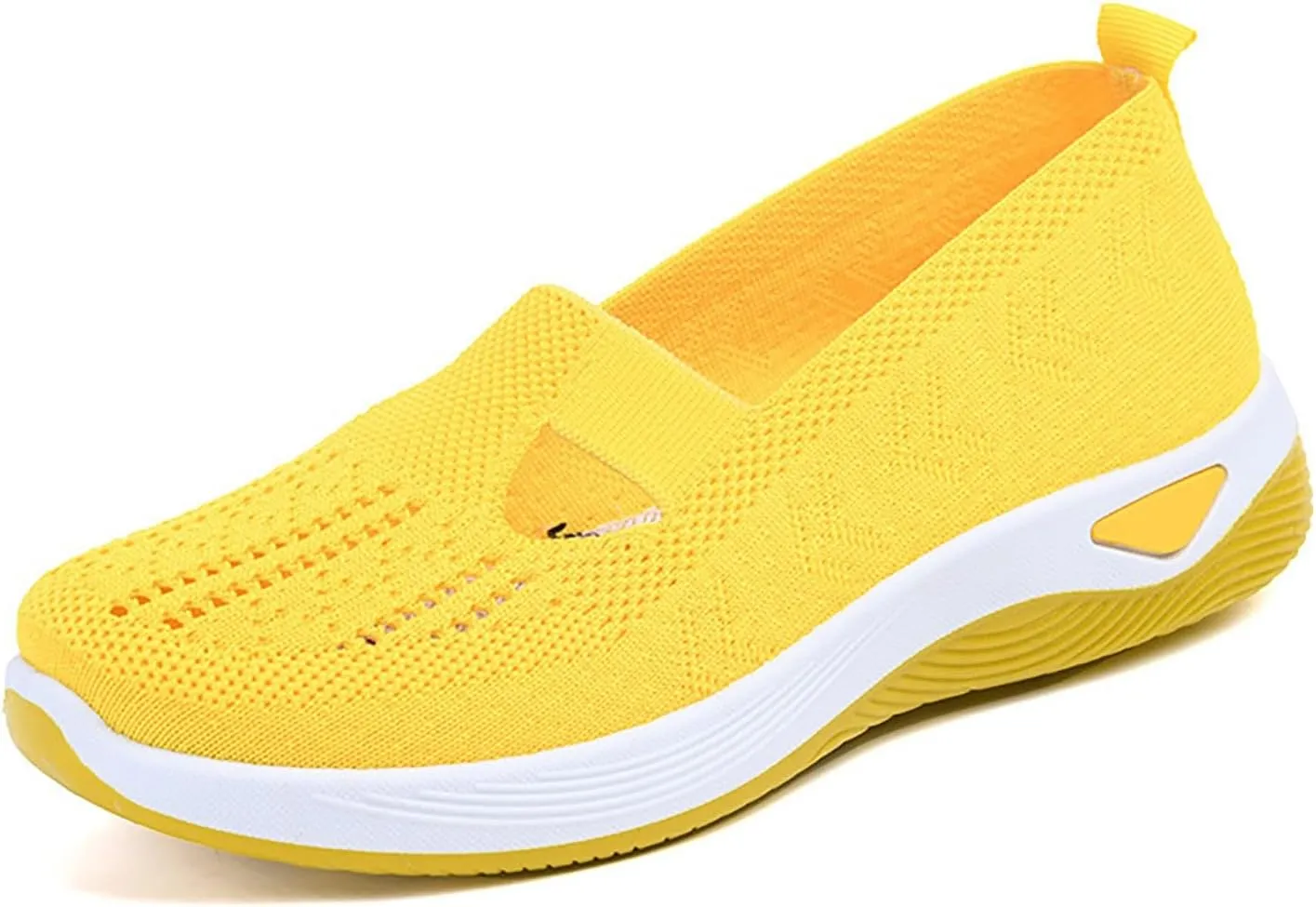 Orthowalk Shoes for Women Orthopedic Arch Support Woven Mesh Breathable Soft Sneakers Slip On Wide Diabetic Footwear