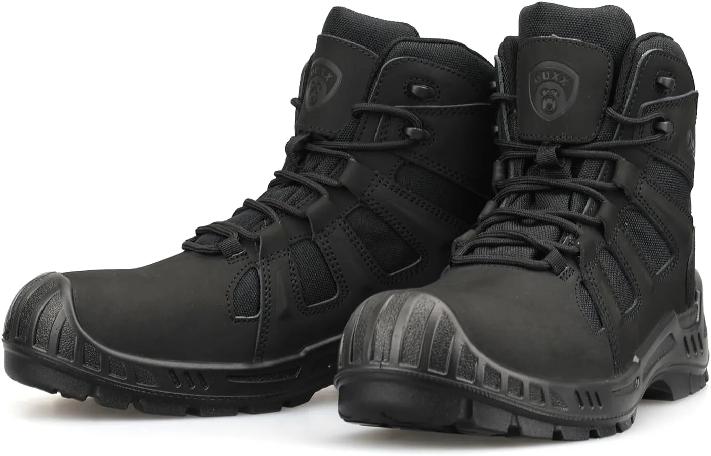OUXX Men's Composite Toe Work Boots, ASTM F2413 Safety Shoes, Metal Free, Slip-Resistant Boot(OX4603)