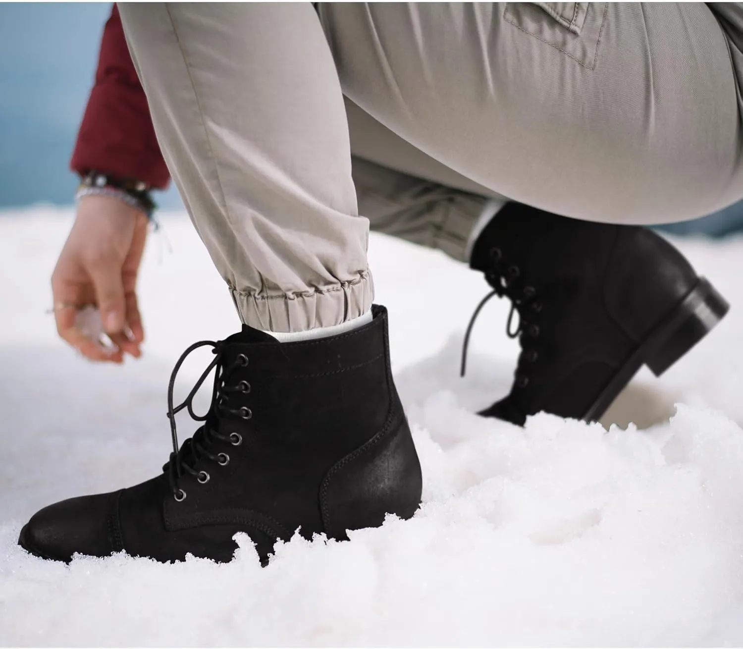 PARTY Mens Dress Boots - Casual Lace-up Chukka Leather Boots for Men