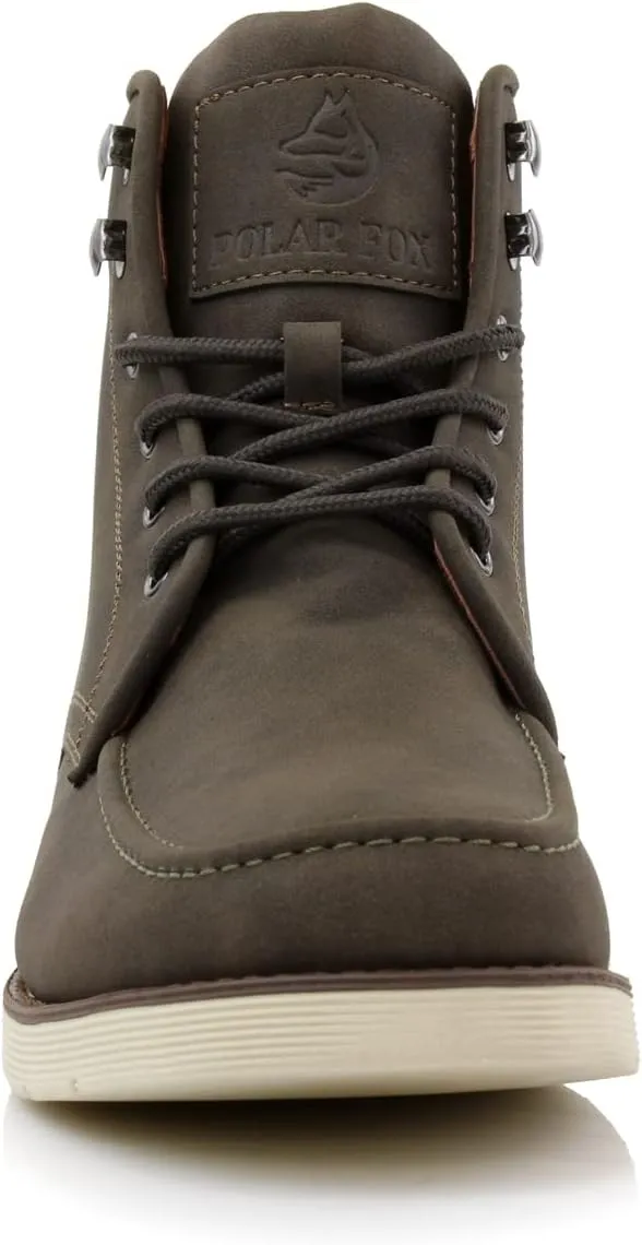 Polar Fox Brixton MPX506065 Mens Lace-up Moc-Toe Daily Work Boots