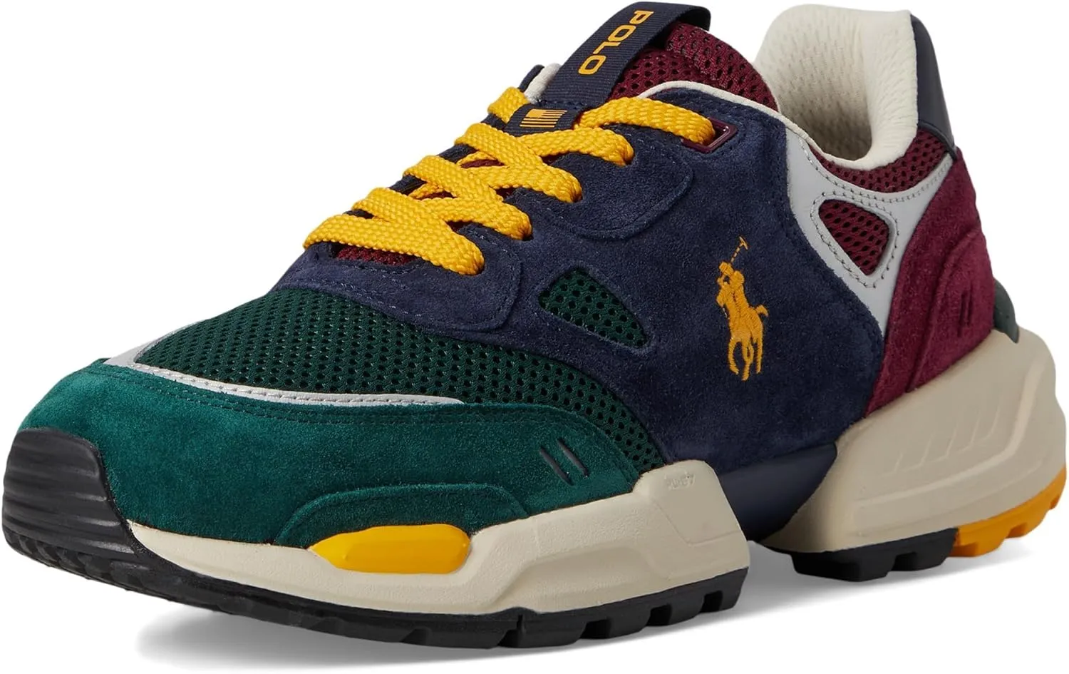 POLO RALPH LAUREN Men's Suede Mesh-Polo Jgr Pp-Sneakers-Low Top Lace