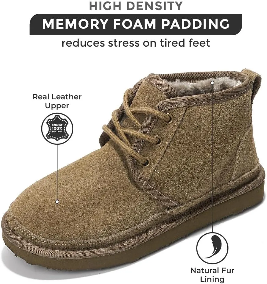 Project Cloud Ankle Boots for Women - Genuine Suede Shoes with Memory Foam Insole - Non-Slip Mini Winter Boots Shoes for Women 2025 (Julee)