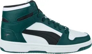 PUMA Men's Rebound Layup Mid Shoes Sneaker, Dark Myrtle-Black-White, 11.5