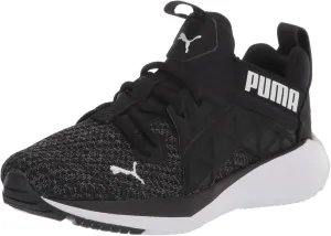 PUMA Softride Enzo NXT Knit PS (Little Kid) Black White 2.5 Little Kid M