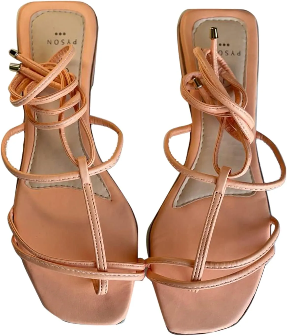 Pyson Faux Leather Fashionable, Comfortable & Durable Perfectly Fit Flat Sandals Lace Up Footwear For Women and Girl