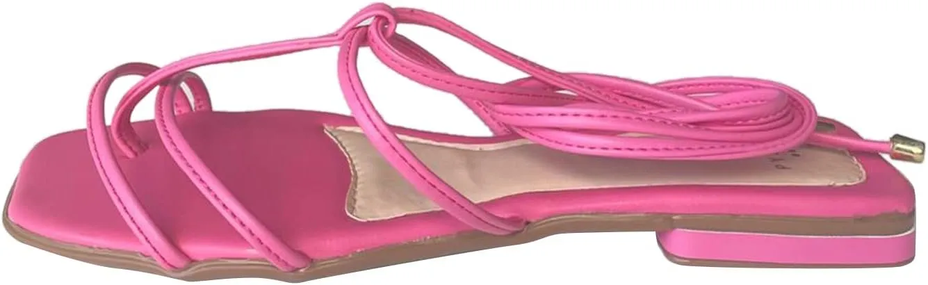 Pyson Faux Leather Fashionable, Comfortable & Durable Perfectly Fit Flat Sandals Lace Up Footwear For Women and Girl