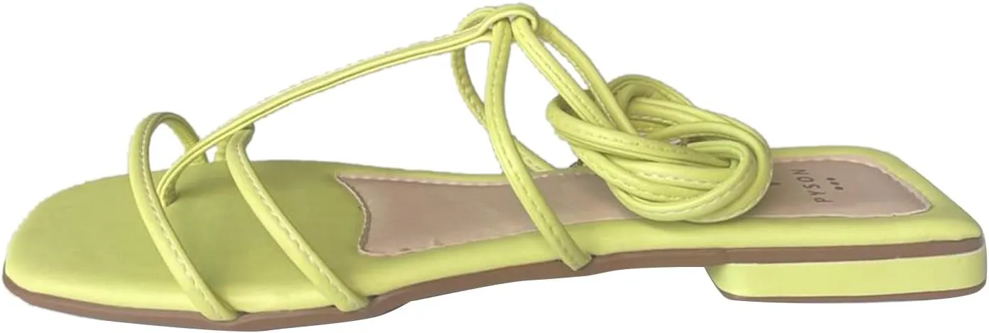 Pyson Faux Leather Fashionable, Comfortable & Durable Perfectly Fit Flat Sandals Lace Up Footwear For Women and Girl