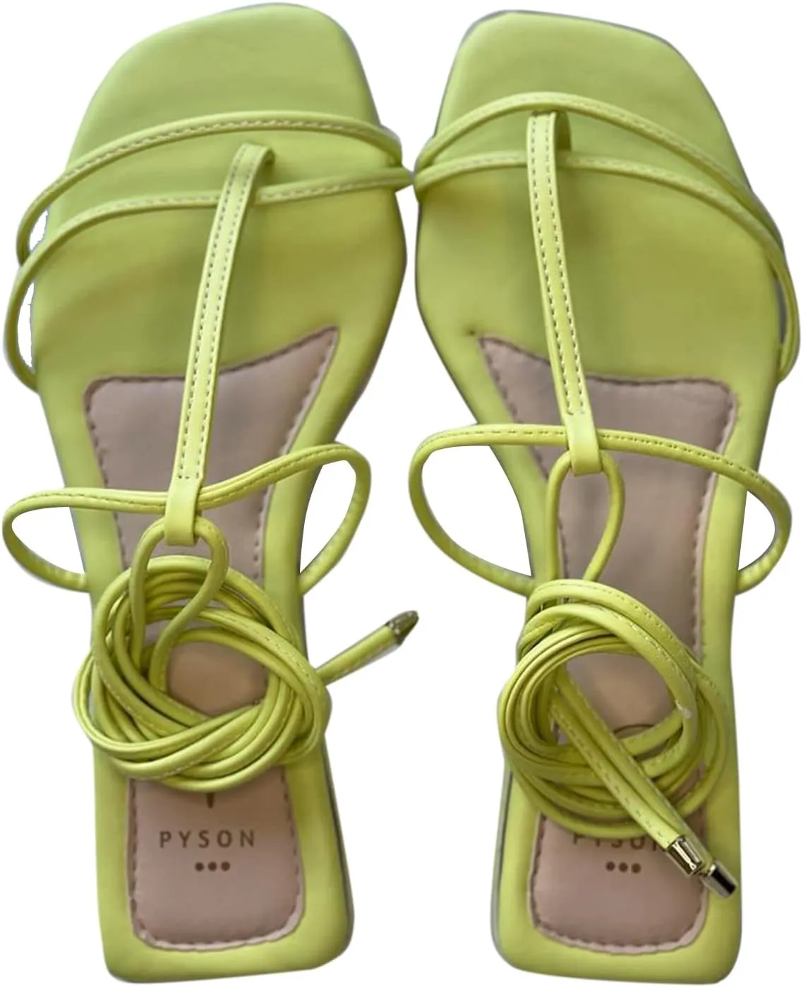 Pyson Faux Leather Fashionable, Comfortable & Durable Perfectly Fit Flat Sandals Lace Up Footwear For Women and Girl