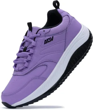 QAUPPE Womens Walking Shoes with Arch Support Wide Plantar Fasciitis Sneakers Tennis for Foot Pain Relief
