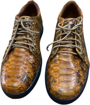 Real Snake Skin Sneakers Casual Walking Shoes