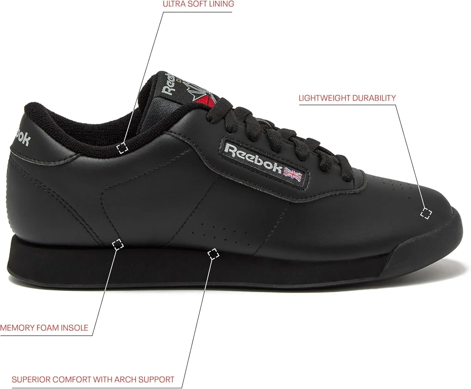 Reebok Womens Princess Sneakers