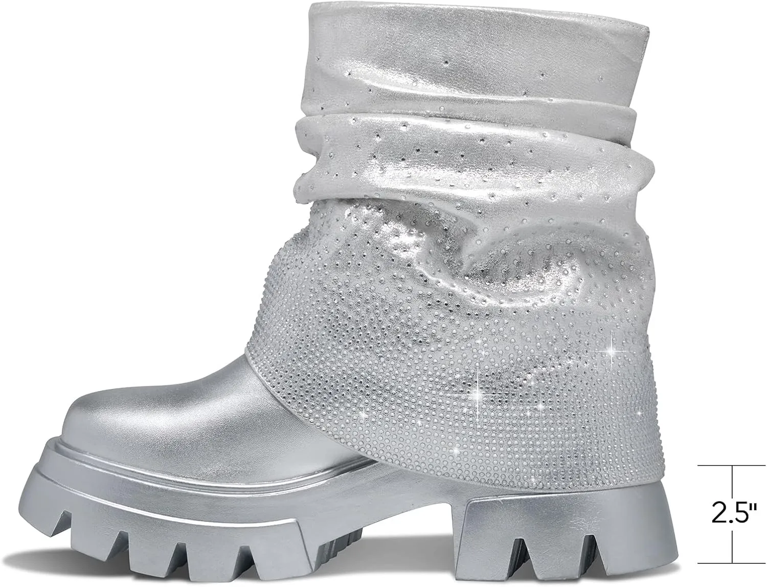 RKQ Zebra platform combat boots for women Low Chunky Heel Adjustable Lace-Up Vamp Inside Zipper Mid Calf Boots Fashion Party Daily Wear leisure Lug Sole Boots