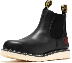 ROCKROOSTER Capitola - Anti-fatigue Comfortable Coolmax Lining Goodyear Welt Soft Toe Leather Work boots for men SAP101BK SAP102BR