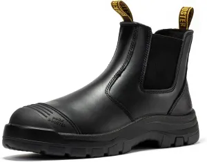 ROCKROOSTER Work Boots for Men, 6" Soft Toe, Slip On Safety Oiled Leather Shoes, Static Dissipative, Breathable, Quick Dry AK227NT AK222NT