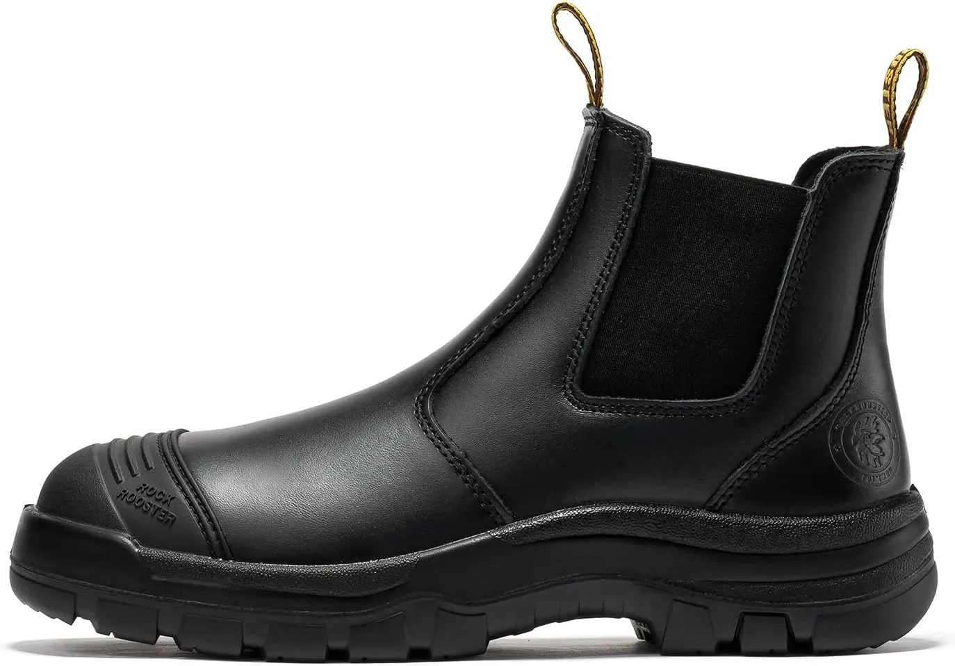 ROCKROOSTER Work Boots for Men, 6" Soft Toe, Slip On Safety Oiled Leather Shoes, Static Dissipative, Breathable, Quick Dry AK227NT AK222NT