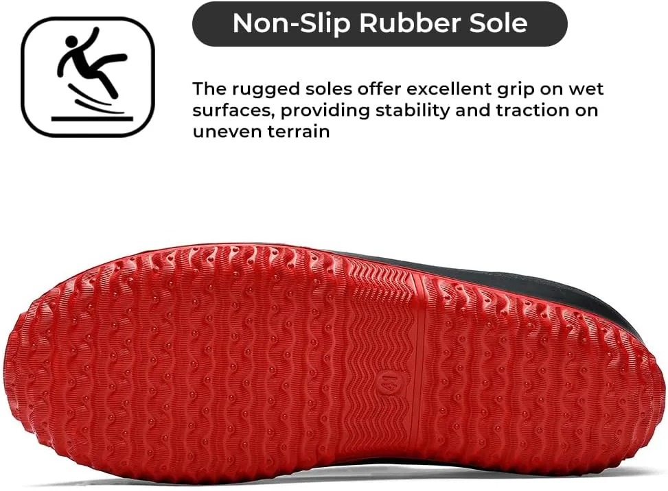 Rojeam Mens Rain Boots Waterproof Womens Work Clog Outdoor Garden Shoes