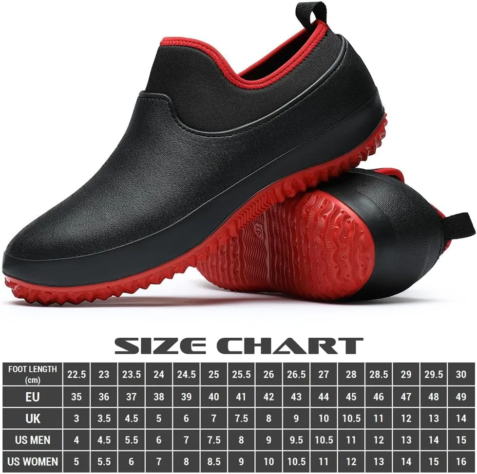 Rojeam Mens Rain Boots Waterproof Womens Work Clog Outdoor Garden Shoes