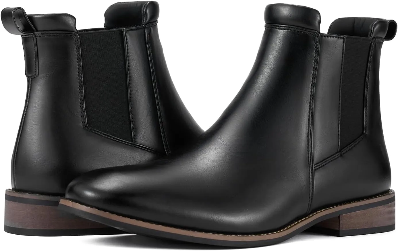 Rollda Mens Chelsea Boots Casual Ankle Boots Dress Boots Elastic Slip on Boots for Men