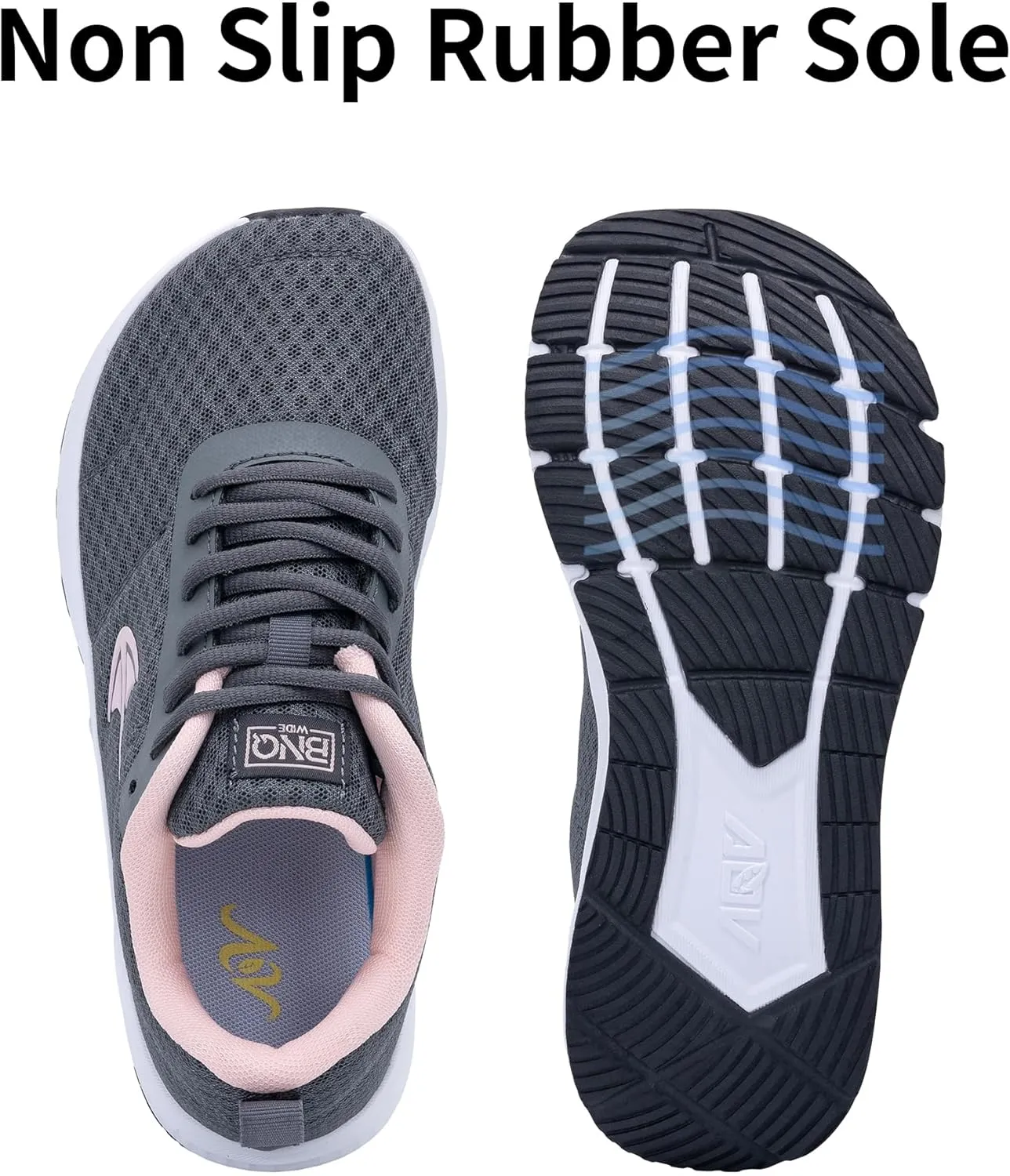RomenSi Wide Toe Box Shoes Women Arch Support Walking Shoes Air Athletic Tennis Wide Width Sneakers for Plantar Fasciitis US 6-11