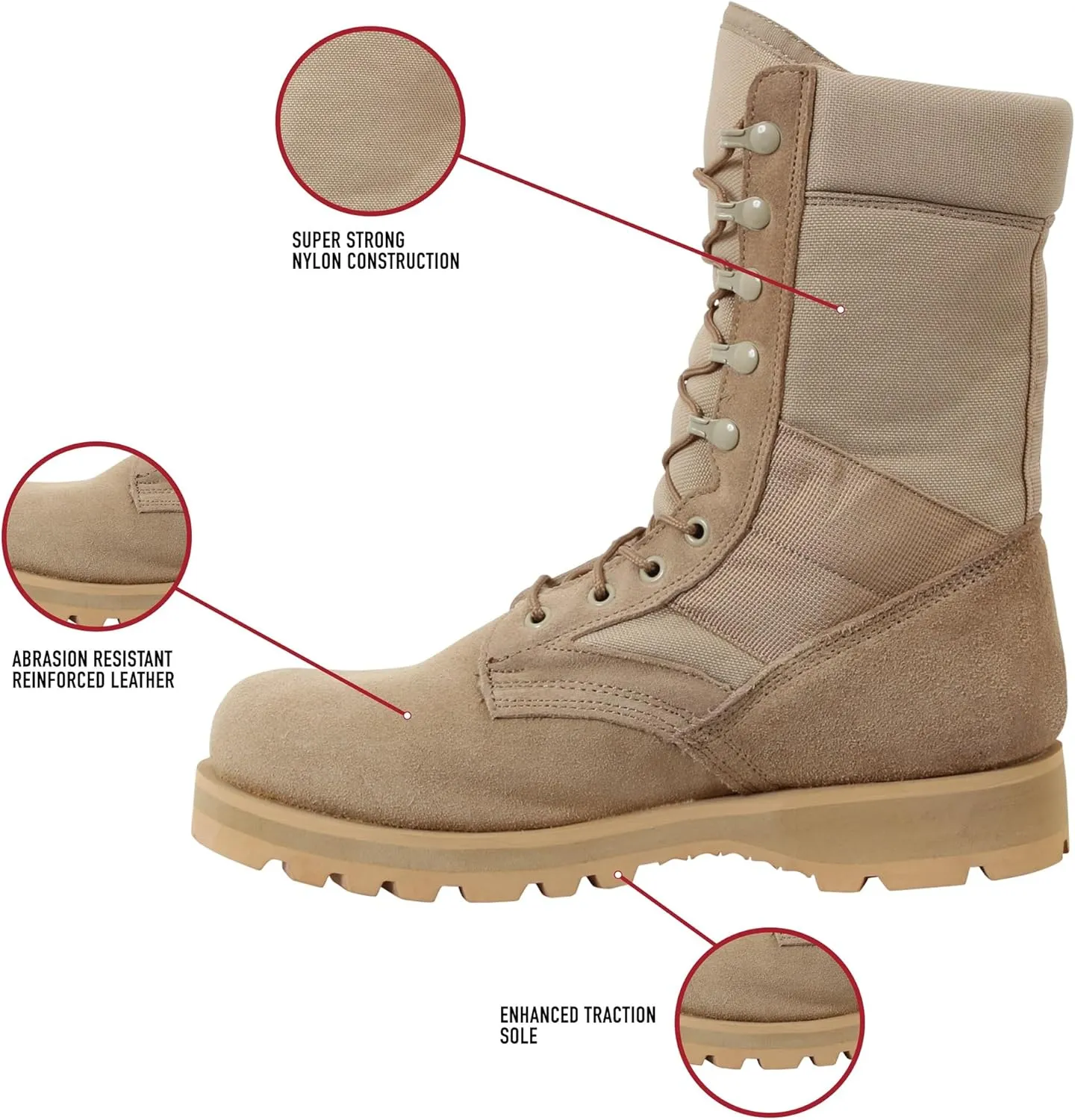 Rothco Sierra Sole Tactical Boots – 8 Inch – Sturdy and Reliable Footwear for Any Adventure