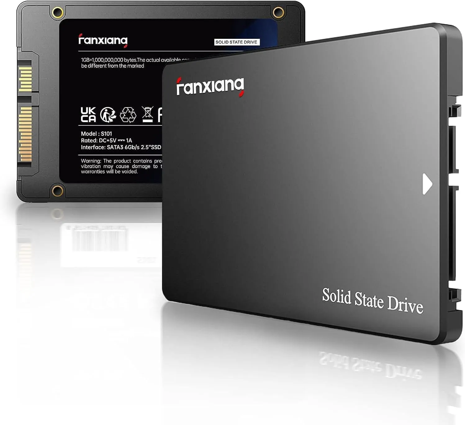 S101 SATA SSD 1TB, Internal State Drive SATA III 6Gb/s 2.5" SSD Sata, UP to 550MB/s, 1TB Internal Drive Solid State Hard Drive, Upgrade Laptop PC and Desktops