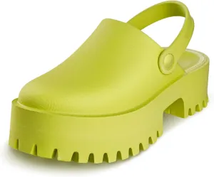 SANIOOOI Women's Platform Mules Colgs,Slip on Wedge Thick Sole Colg Slippers Cute Fashion Vacation Heeled Flatform Sandals Water Beach Comfort Soft Shoe