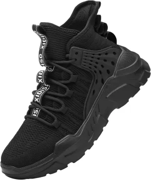 SANNAX Fashion Mens Walking Running Shoes High Top Sock Sneakers Stylish Tennis Shoes Non Slip Lightweight Athletic Sports Gym Shoes