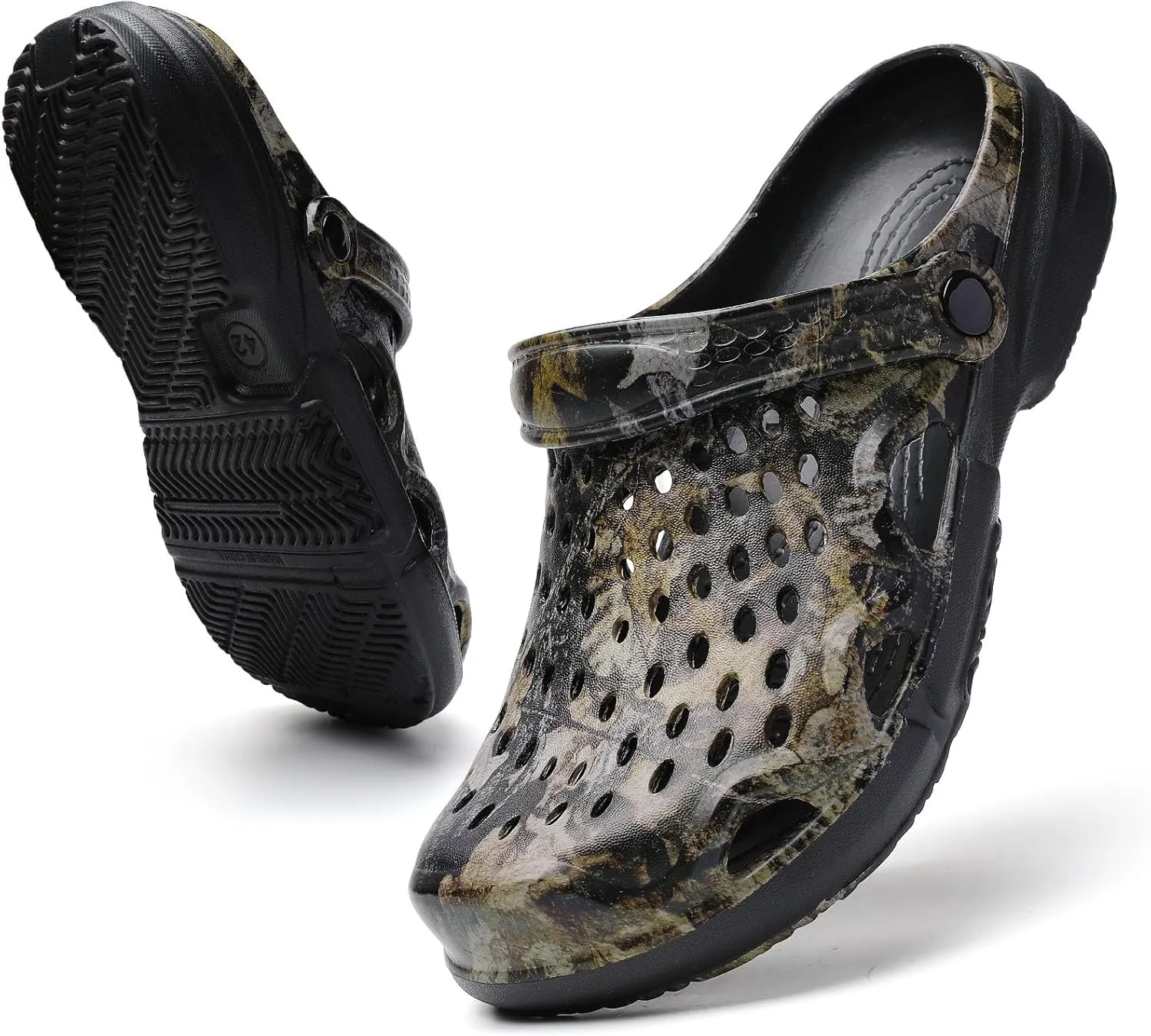 SECHRITE Clogs for Men Garden Shoes Water Sandals Mens Mules and Clogs Shower Slippers Waterproof Summer Slides