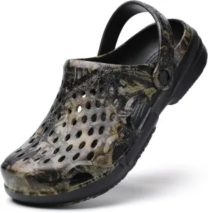 SECHRITE Clogs for Men Garden Shoes Water Sandals Mens Mules and Clogs Shower Slippers Waterproof Summer Slides