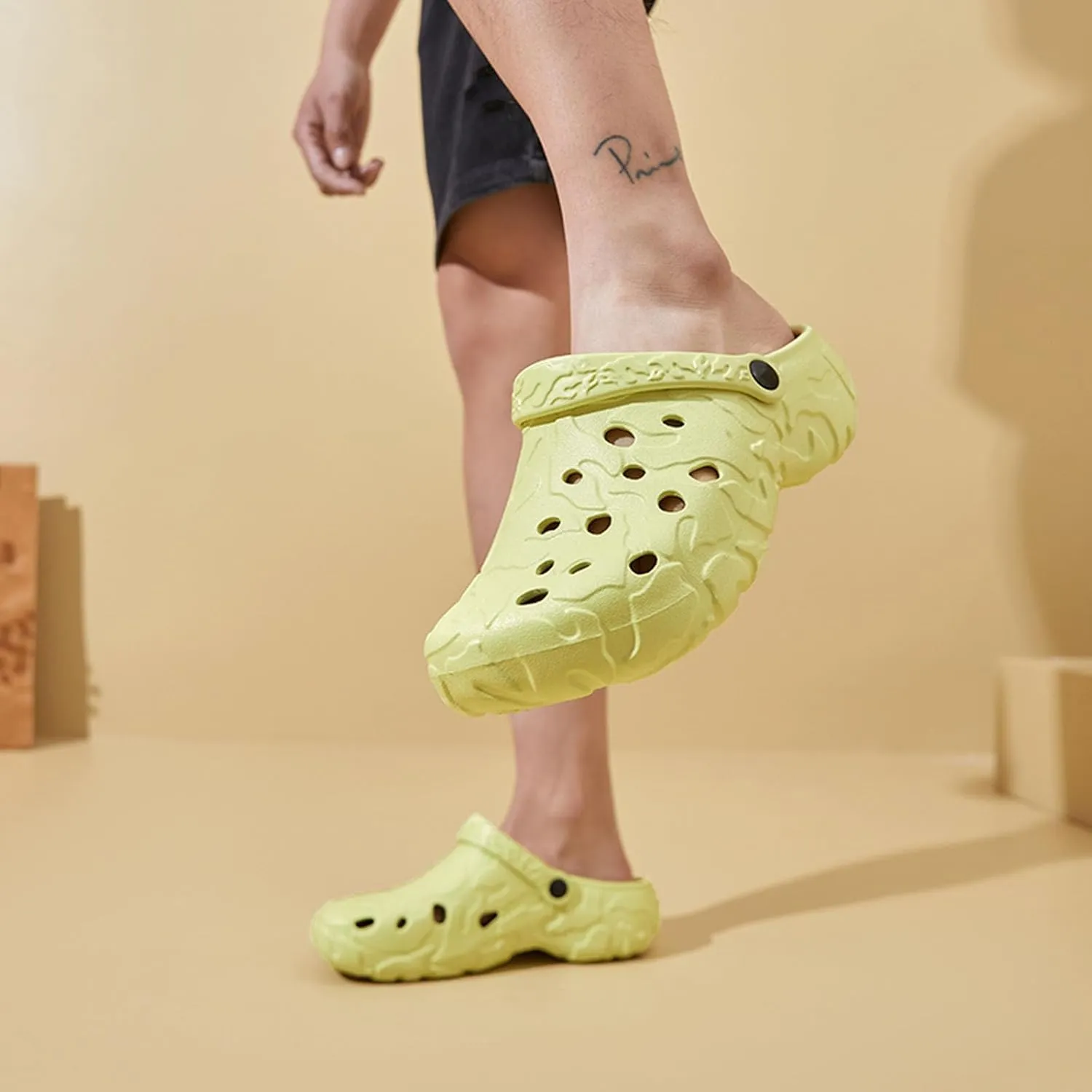 SECHRITE Clogs for Men Rubber Garden Shoes Lightweight Clogs for Men Slip On Mules for Summer - River Edge
