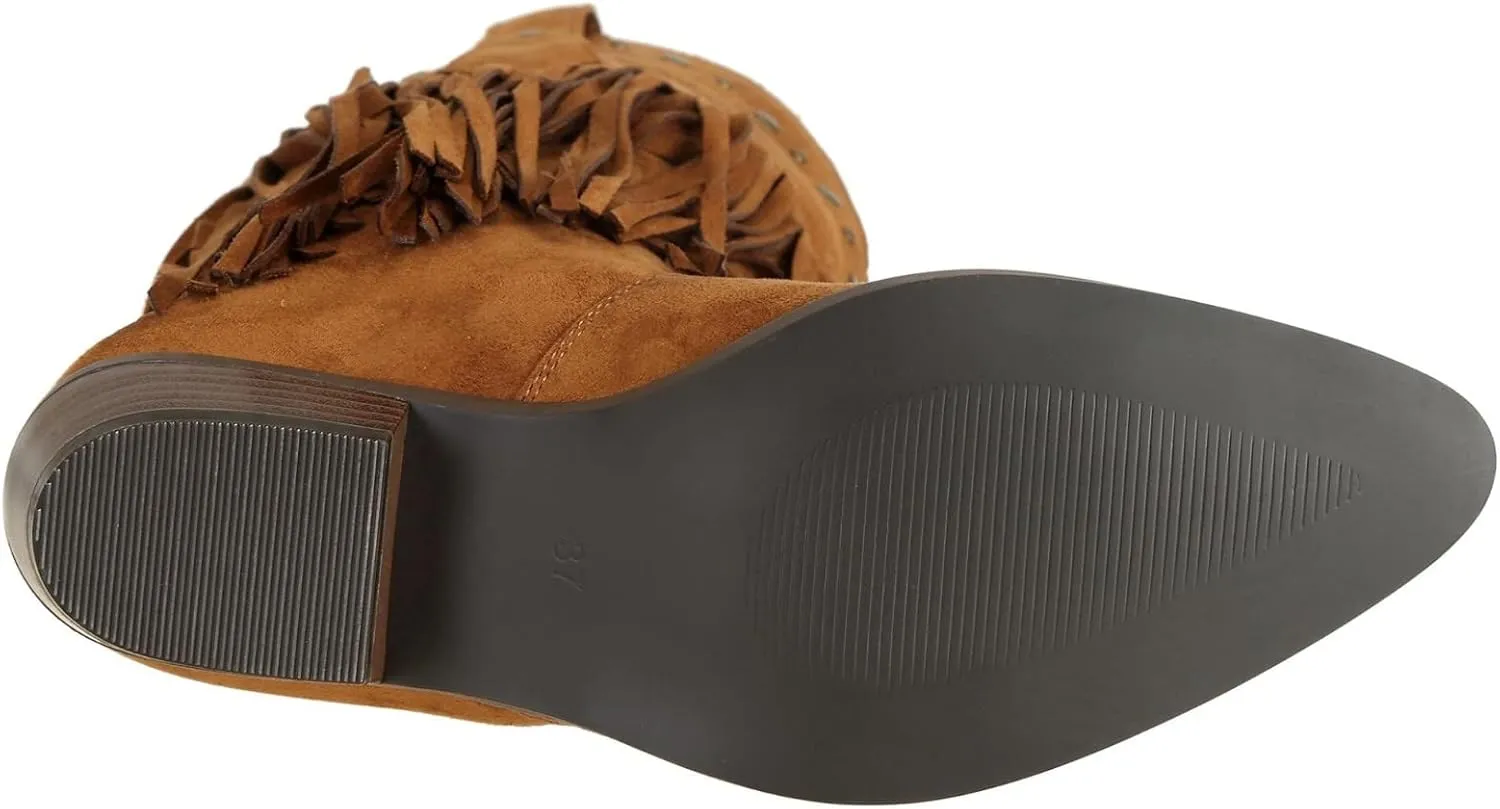 SheSole Women's Cowboy Boots Fringe Western Boots