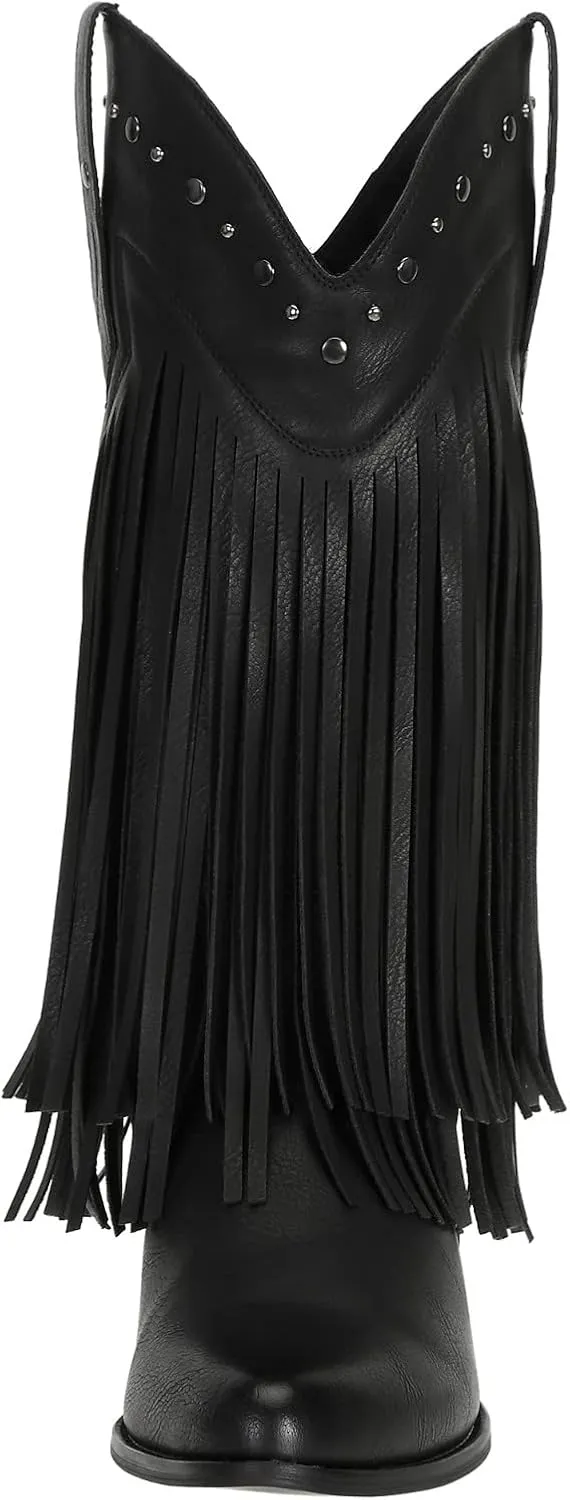 SheSole Women's Cowboy Boots Fringe Western Boots