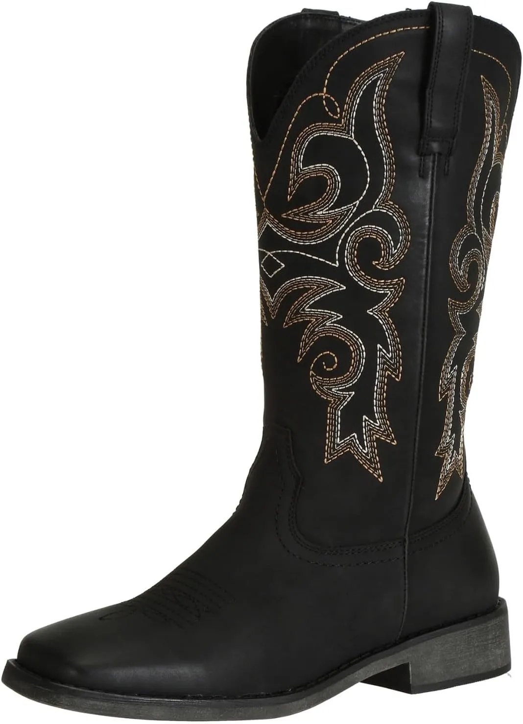 SheSole Women's Wide Width Cowboy Boots Square Toe Mid Calf Western Cowgirl Boots