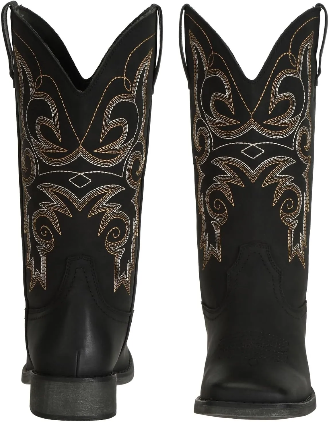 SheSole Women's Wide Width Cowboy Boots Square Toe Mid Calf Western Cowgirl Boots