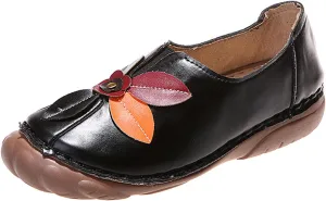 Shije Flats for Women Round Toe Shallow Flat Casual Loafers Single Shoes Comfortable Slip On Classic Dressy Casual Flats Shoes Women