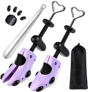 Shoe Stretcher, Plastic Pair of 4-way Adjustable Shoe Expander Shoe Tree Widener for Wide Feet Bunions