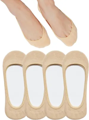 SIXDAYSOX No Show Socks Women for Flats 4 to 8 Pack Non Slip Invisible Ultra Low Cut Socks Shoe Size 5-8/9-11
