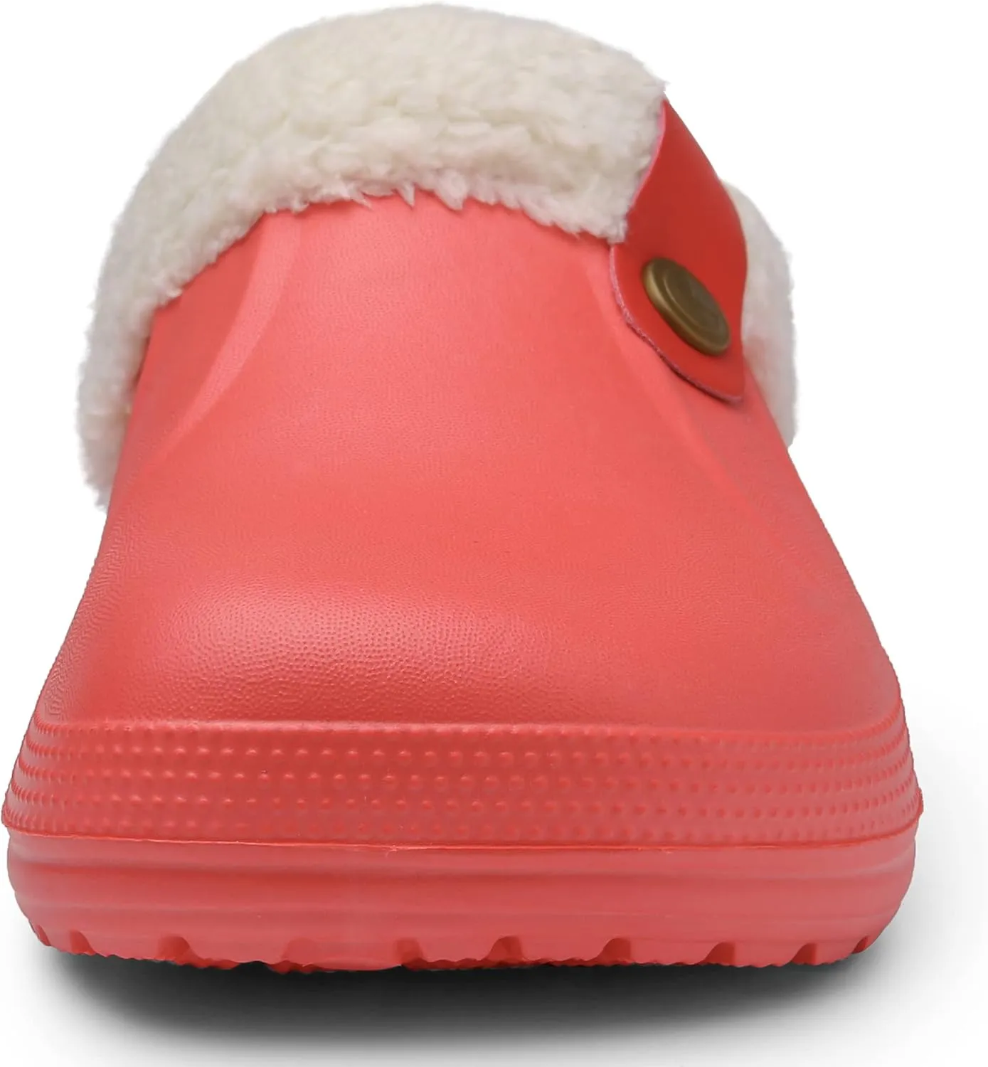SMajong Mens Fur Lined Clogs Womens Waterproof Slippers Garden Shoes Winter Warm Plush Home House Slippers Indoor Outdoor Mules