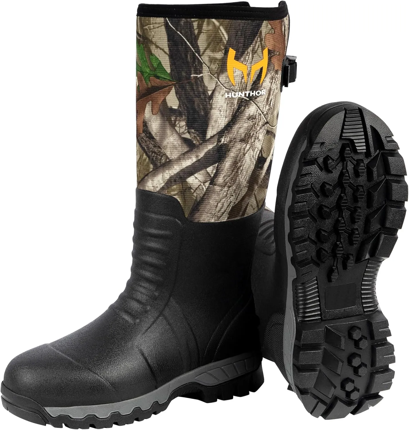 Snake Boots for Men, Waterproof Hunting Boots, Insulated Rubber Boots, 6mm Neoprene Work Boots for Outdoor, Farming, Gardening and Fishing Size 7-14