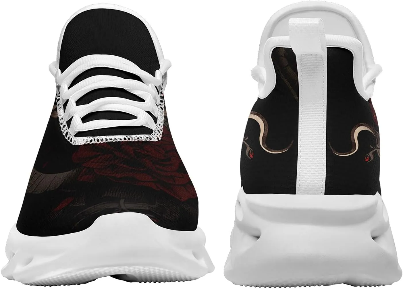 Snake Fashion Sneakers Running Shoes Comfortable Cushioned Walking Shoes for Women Men